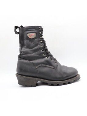 Vintage Red Wing 980 Boots Men's Size 11 EE Black Leather Motorcycle Soft Toe